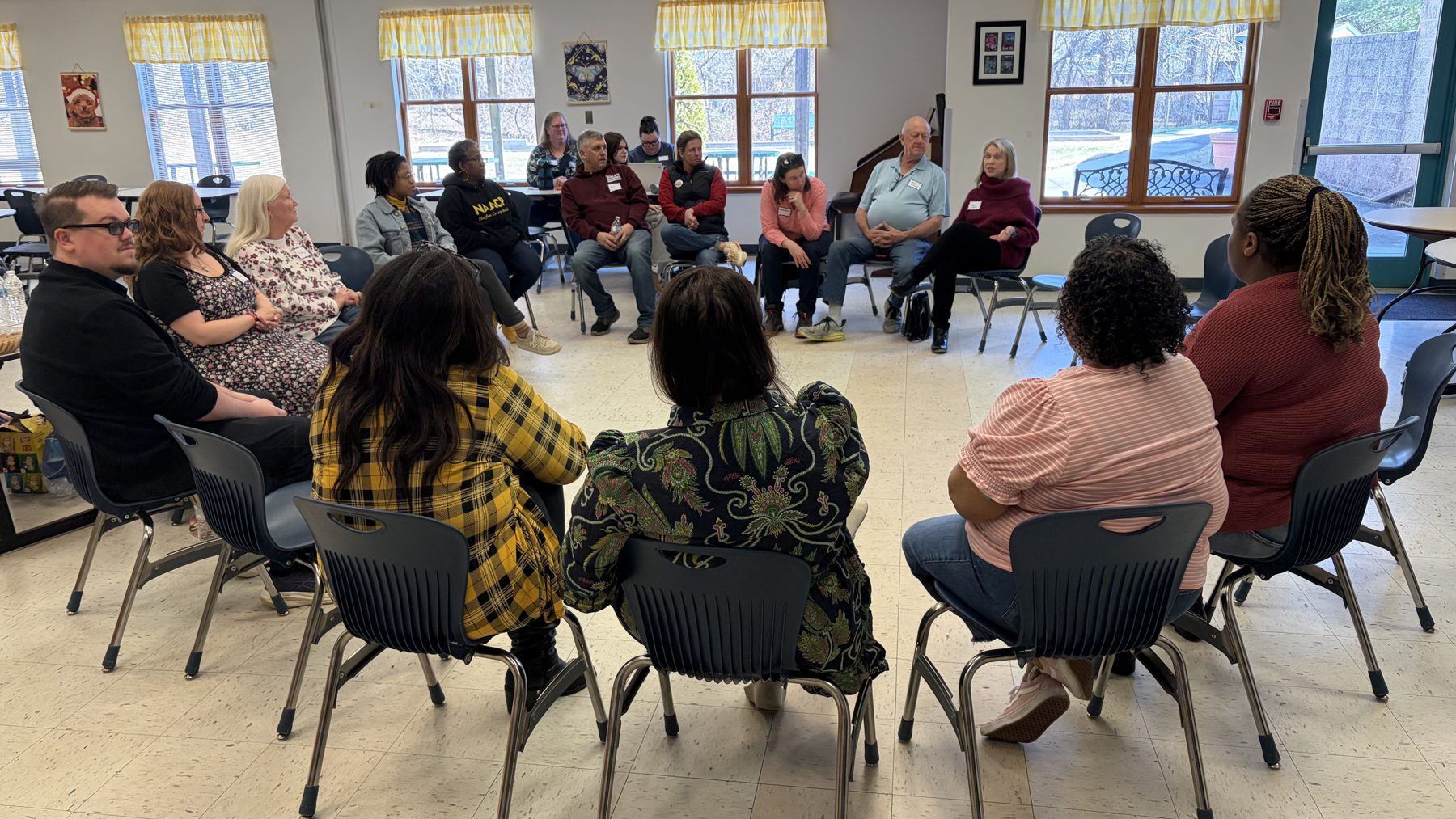 Community circle conversation in MD-01